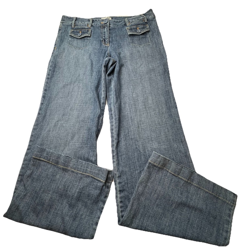 Ann Taylor Loft Women's Blue Jeans Size 10L Cotton Spandex Mid Rise